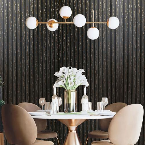 GRETA ACOUSTIC PANELS BLACK GOLD VEIN 2400X600 (2 SHEETS PER PACK)