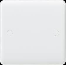 1G Blank Plate Curved Edge