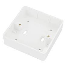 1G 25mm White Back Box Curved edge