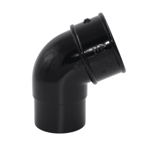 BLACK ROUND DOWNPIPE 112.5' OFFSET BEND