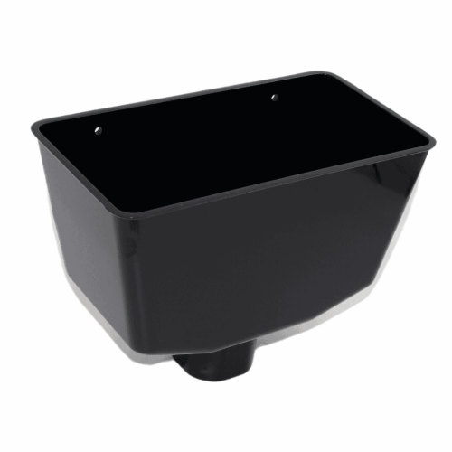 BLACK SQUARE TO ROUND DOWNPIPE HOPPER