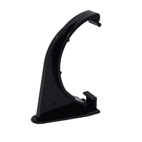 BLACK HALF ROUND GUTTER FASCIA BRACKET CLIPS