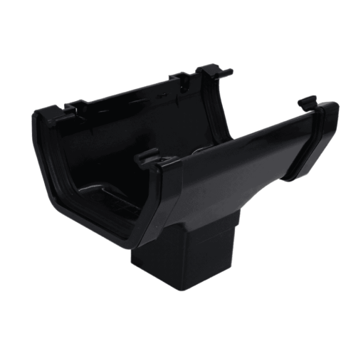 BLACK SQUARE GUTTER RUNNING OUTLET