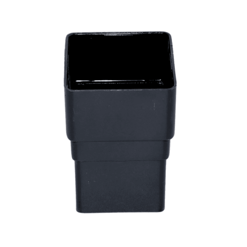 BLACK SQUARE DOWNPIPE SOCKET CONNECTOR