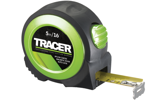 TRACER 5M TAPE MEASURE (NYLON COATED + LARGE MAGNETIC HOOK)