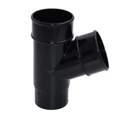 BLACK ROUND DOWNPIPE 112.5' Y BRANCH