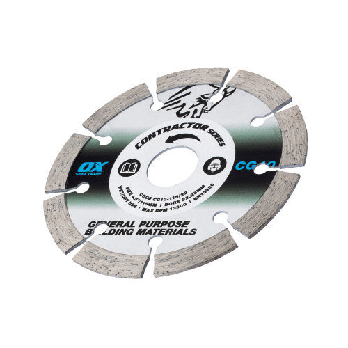 OX CONTRACTOR DIAMOND BLADE 10MM - GENERAL PURPOSE - 115/22.23MM