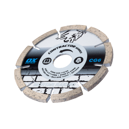 OX CONTRACTOR DIAMOND BLADE - MORTAR RAKING - 115/22.23MM