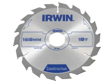 IRWIN CIRCULAR SAW BLADE 165MM 18T