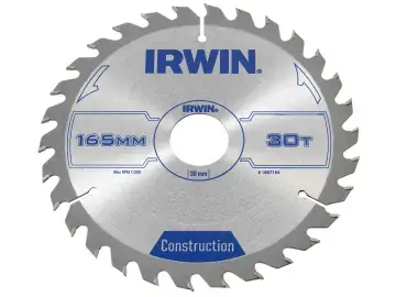 IRWIN CIRCULAR SAW BLADE 165MM 30T