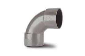 50MM WPGR - 90' SWEPT BEND WASTE GREY