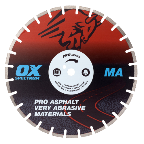OX PRO SHARK DIAMOND BLADE - ASPHALT - 450/25.4MM