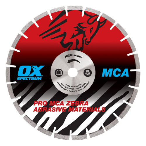 OX PRO ZEBRA DIAMOND BLADE - ABRASIVE - 300/20MM