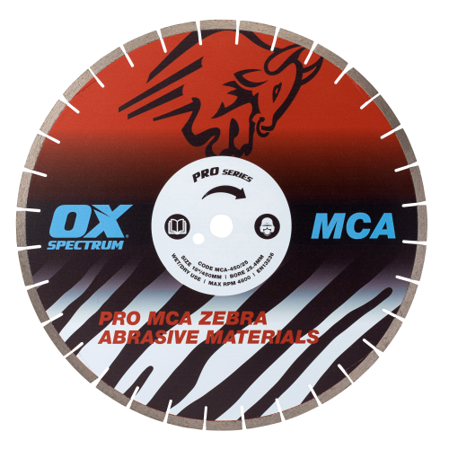 OX PRO ZEBRA DIAMOND BLADE - ABRASIVE - 450/25.4MM