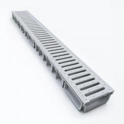 1 MTR DRAIN CHANNEL PLASTIC GREY SHALLOW