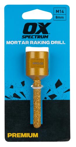 OX PREMIUM MORTAR RAKING DRILL M14 FITTING - 8MM
