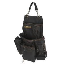 OX PRO OIL TANNED LEATHER 14 POCKET TOP GRAIN POUCH WITH AIR GUN HOLDER