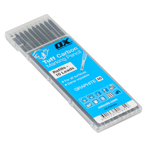 OX TUFF CARBON REFILLS GRAPHITE LEAD - 10 PACK