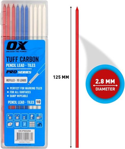 OX TUFF CARBON PENCIL LEADS - TILE