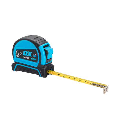 OX PRO DUAL AUTO LOCK TAPE MEASURE - 3M / 10FT