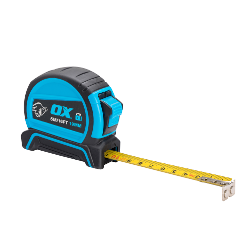 OX PRO DUAL AUTO LOCK TAPE MEASURE - 5M / 16FT