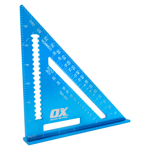 OX PRO ALUMINIUM METRIC RAFTERS SQUARE - 180MM