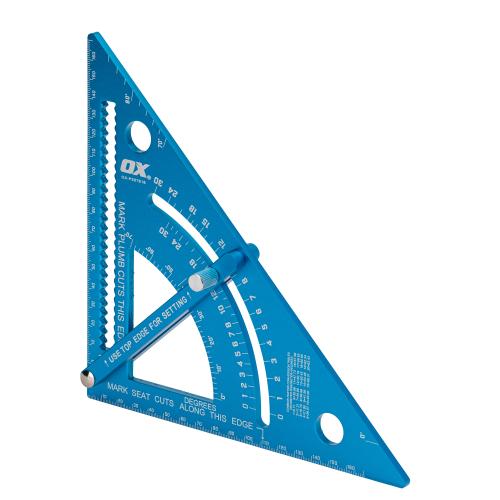 OX PRO ADJUSTABLE ALUMINIUM RAFTER SQUARE - 180MM