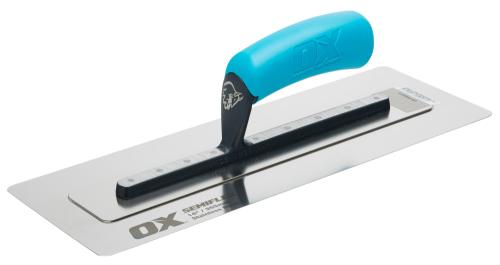 OX PRO SEMI FLEX STAINLESS STEEL TROWEL - 355 X 125MM / 14IN