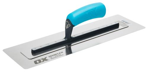 OX PRO SEMI FLEX STAINLESS STEEL TROWEL - 405 X 125MM / 16IN