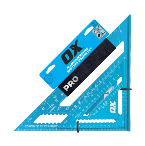 OX PRO ALUMINIUM METRIC RAFTERS SQUARE SET - 180MM & 300MM