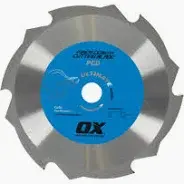 OX FIBRE CEMENT CUTTING TOOLS BLADE - 4 TEETH - 160/20MM