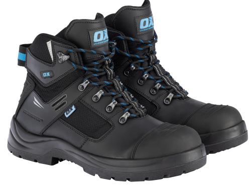 OX INNOVATION BLACK SAFETY BOOTS - SIZE 11