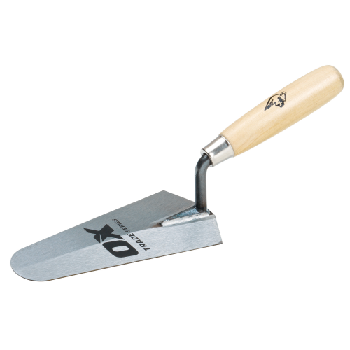 OX TRADE GAUGING TROWEL - WOODEN HANDLE - 180MM / 7IN