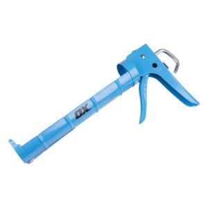 OX 400ML HALF BARREL CAULK GUN W/ GRIP  10:1 THRUST RATIO