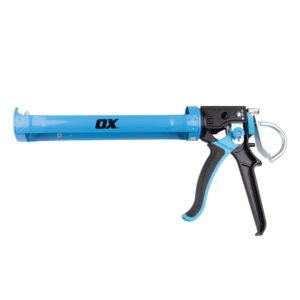 OX 400ML HEAVY DUTY CAULK GUN  25:1 /12:1 DUAL THRUST RATIO
