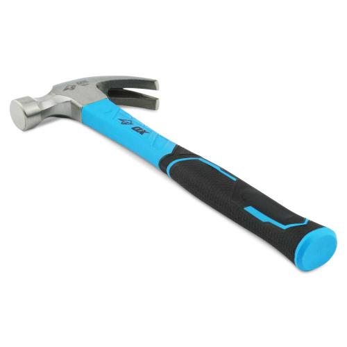 OX TRADE FIBREGLASS HANDLE CLAW HAMMER - 16OZ / 450G