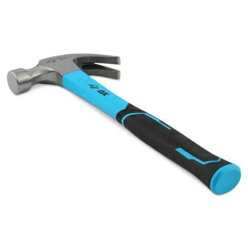 OX TRADE FIBREGLASS HANDLE CLAW HAMMER - 20OZ / 567G
