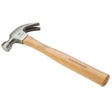 OX TRADE HICKORY HANDLE CLAW HAMMER - 16OZ / 450G
