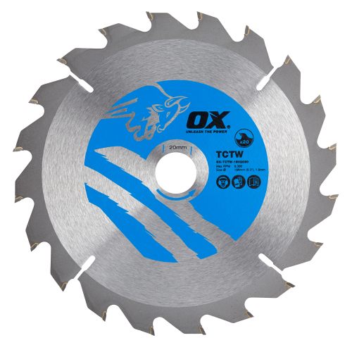 OX WOOD CUTTING TOOLS CIRCULAR SAW BLADE 160/20MM  20 TEETH ATB