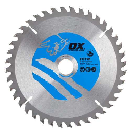 OX WOOD CUTTING TOOLS CIRCULAR SAW BLADE 160/20MM  40 TEETH ATB