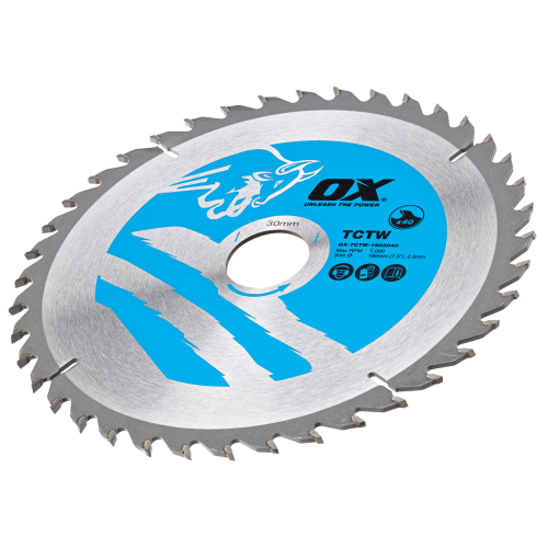 OX WOOD CUTTING TOOLS CIRCULAR SAW BLADE 190/30MM  40 TEETH ATB