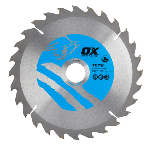 OX WOOD CUTTING TOOLS CIRCULAR SAW BLADE 210/30MM  28 TEETH ATB