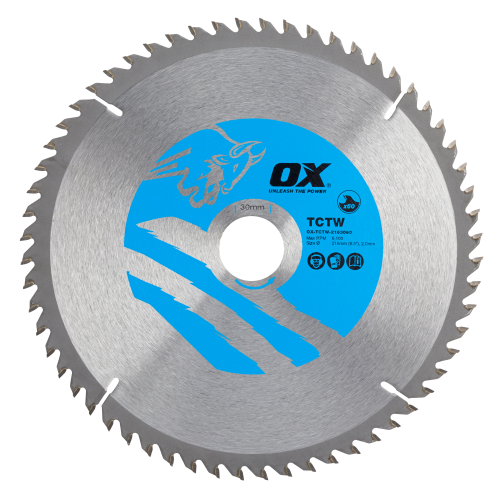 OX WOOD CUTTING TOOLS CIRCULAR SAW BLADE 216/30MM  60 TEETH ATB