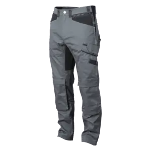 OX PRO HEAVY DUTY FLEX WAIST WORK TROUSERS (GREY) - 32IN