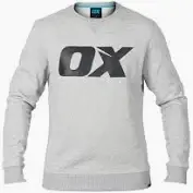 OX PRO CREW NECK SWEATSHIRT (GREY MARL) - S