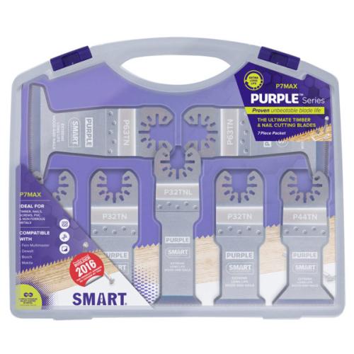 SMART PURPLE SERIES 7 PIECE TITANIUM ALLOY BI-METAL BLADE SET