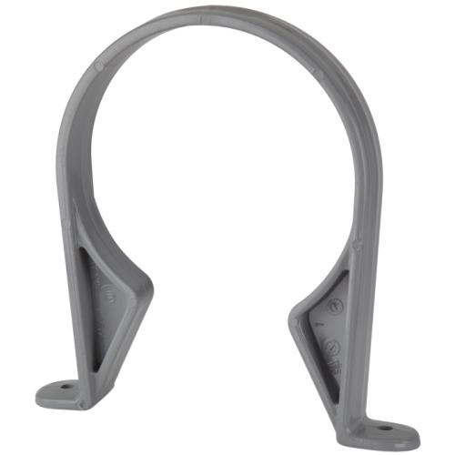 110MM SG - PIPE CLIP SOIL GREY