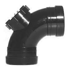 110MM SB - 90' ACCESS BEND DOUBLE SOCKET SOIL BLACK