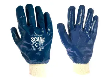 SCAN NITRILE KNITWRIST H-DUTY GLOVES