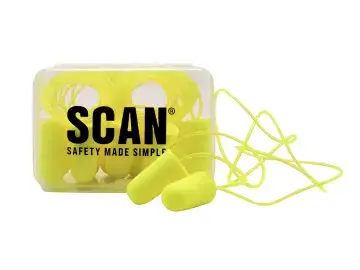 SCAN FOAM EARPLUGS + CORD (6 PAIRS)